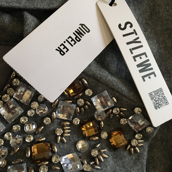 NWT Qinpei.er Embellished Midi Dress, Wool, S - Picture 5 of 6